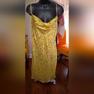 BCBGeneration Yellow lemon floral dress, sz 2